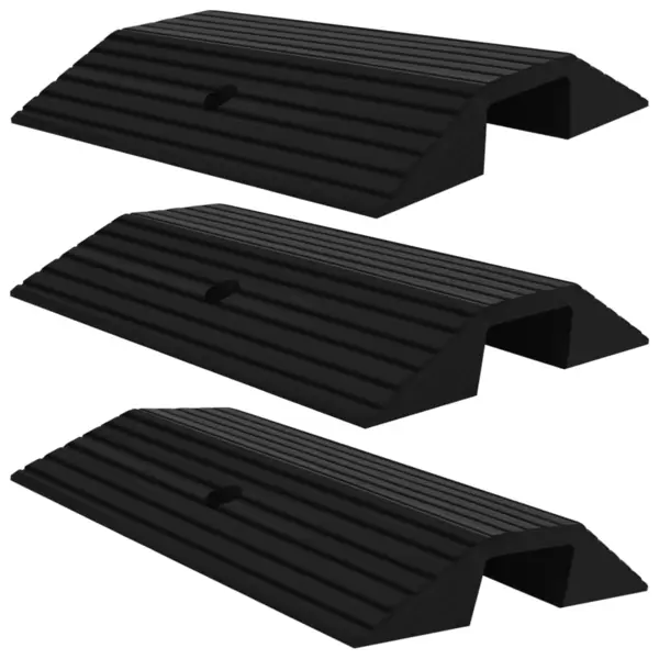 Gossi rampe tip prag pod, 3 buc., 49x40x8 cm, cauciuc