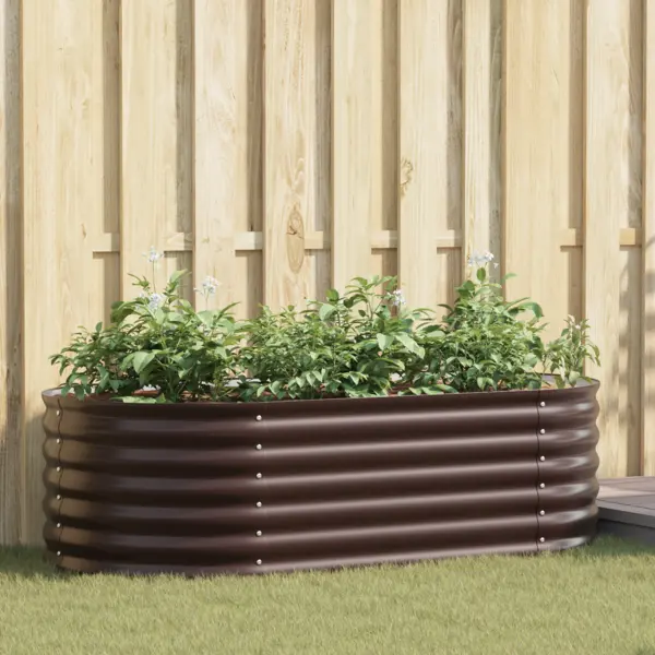 Gossi rasad de gradina brown 160x80x44 cm din otel galvanizat