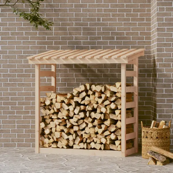 Gossi rastel pentru lemne de foc, 108x64,5x110 cm, lemn masiv pin