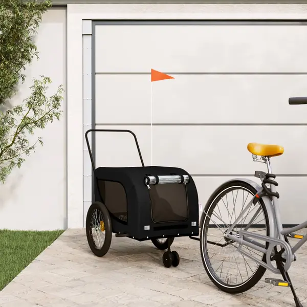 Gossi remorca bicicleta animale companie, negru, textil oxford/fier