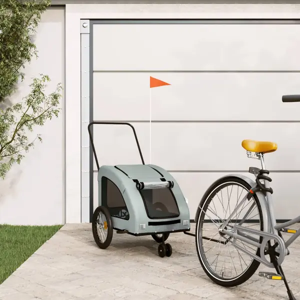 Gossi remorca de bicicleta animale companie, gri, textil oxford/fier