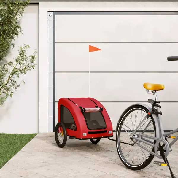Gossi remorca de bicicleta animale companie, rosu, textil oxford/fier