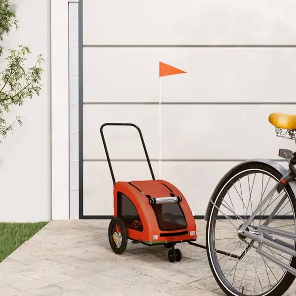 Gossi remorca de bicicleta animale portocaliu/gri, textil oxford/fier