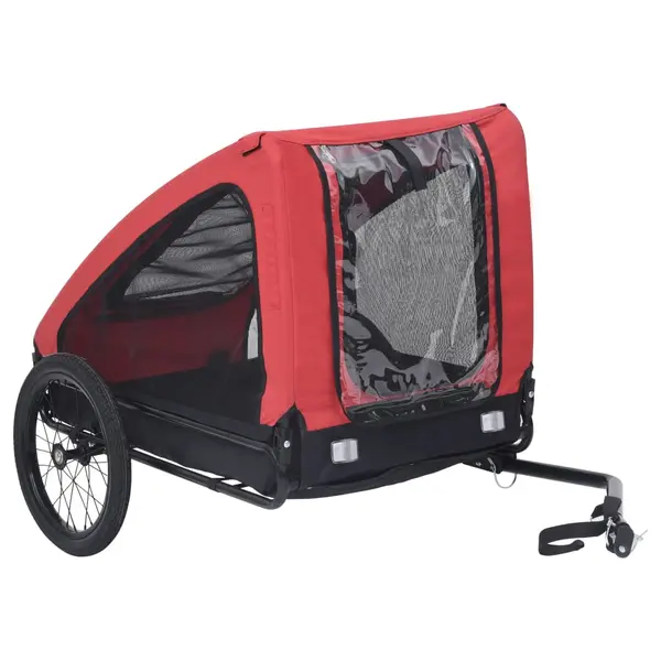 Gossi remorca de bicicleta pentru animale de companie, rosu & negru
