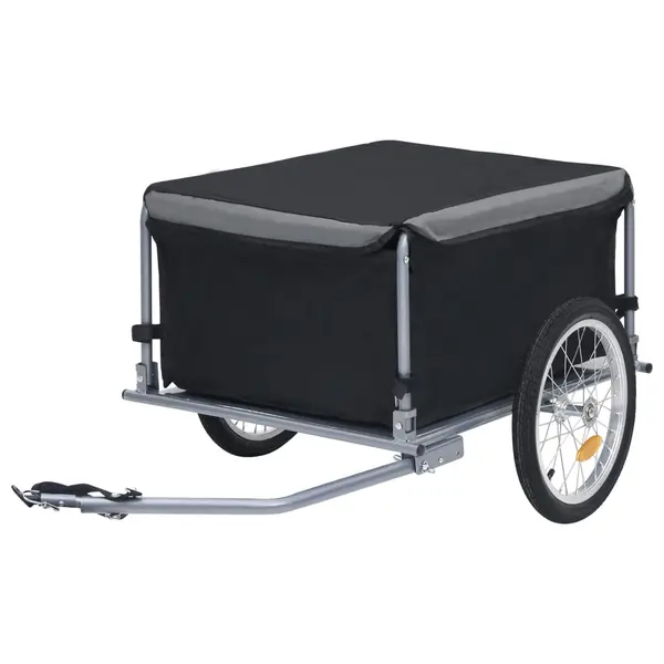 Gossi remorca pentru bicicleta, negru si gri, 65 kg