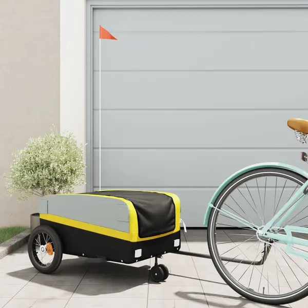 Gossi remorca pentru biciclete, negru si galben, 30 kg, fier