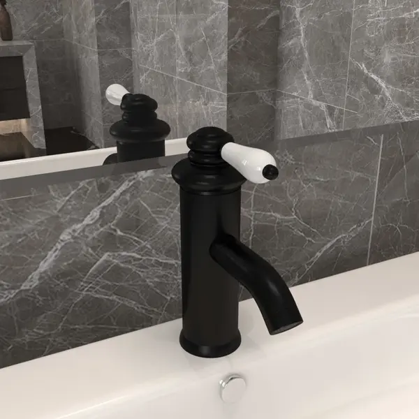 Gossi robinet chiuveta de baie, negru, 130x180 mm
