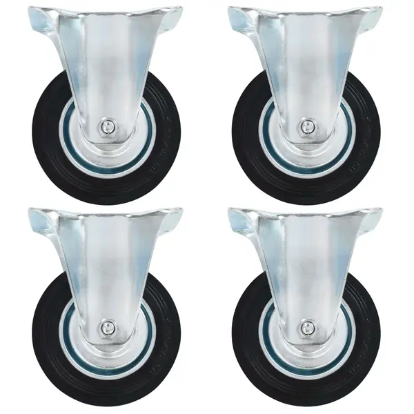 Gossi roti fixe, 4 buc., 100 mm