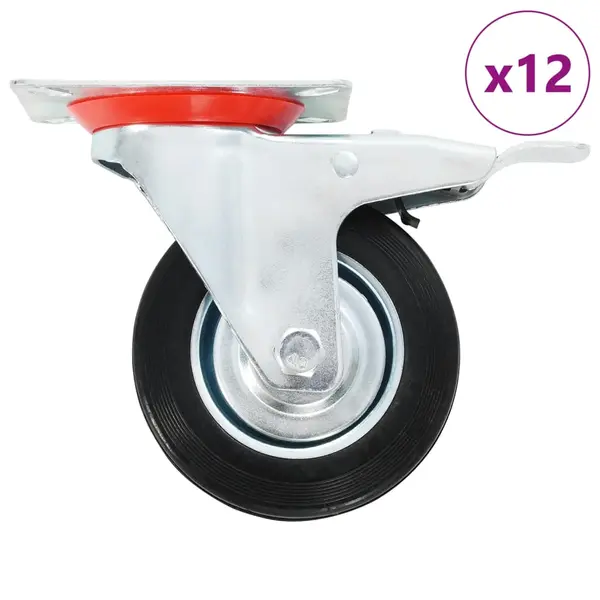 Gossi roti pivotante, 12 buc., 100 mm