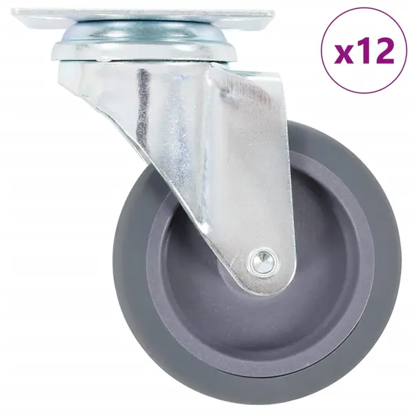 Gossi roti pivotante, 12 buc., 75 mm