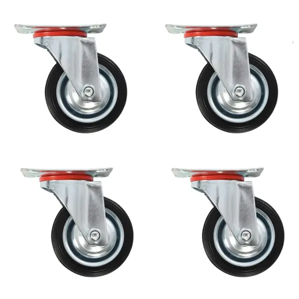 Gossi roti pivotante, 4 buc., 75 mm