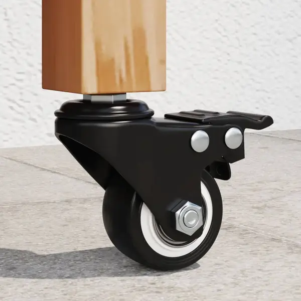 Gossi roti pivotante, 4 buc., negru, 35 mm, fier