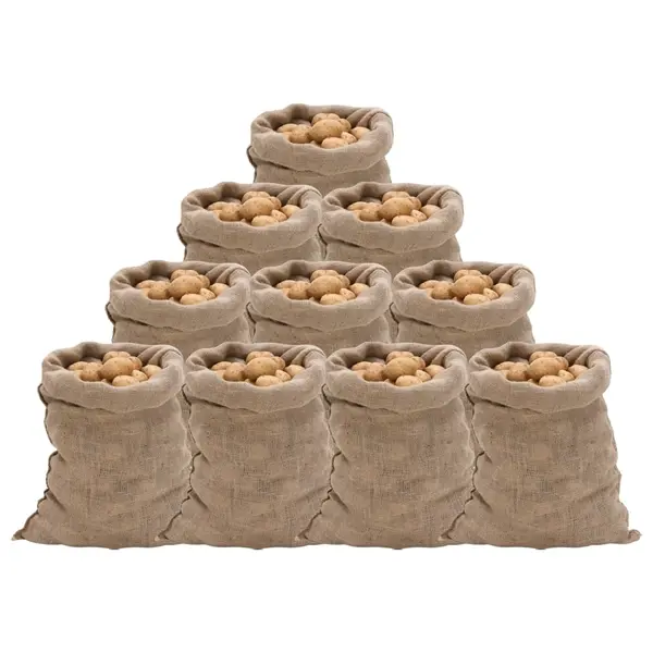 Gossi saci de iuta, 10 buc., 60x105 cm, iuta 100%, 220 g/m2