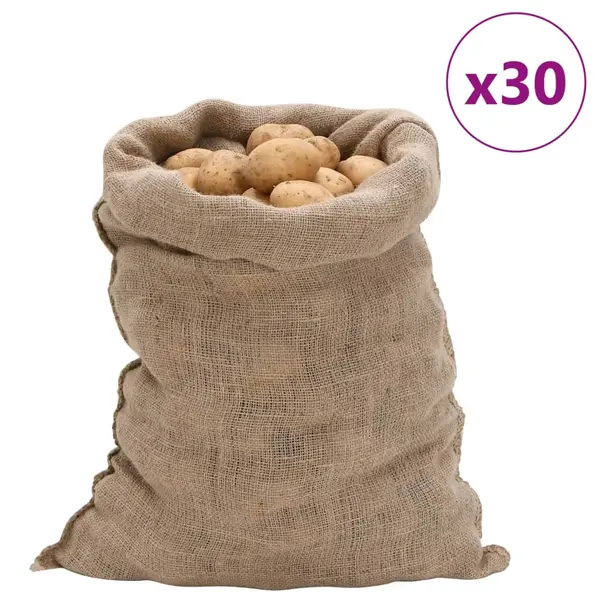 Gossi saci de iuta, 30 buc., 60x105 cm, iuta 100%, 220 g/m2