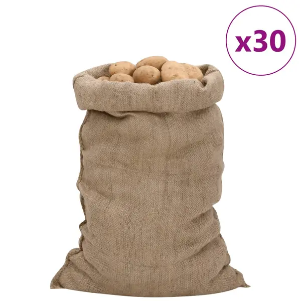 Gossi saci de iuta, 30 buc., 60x105 cm, iuta 100%, 340 g/m2