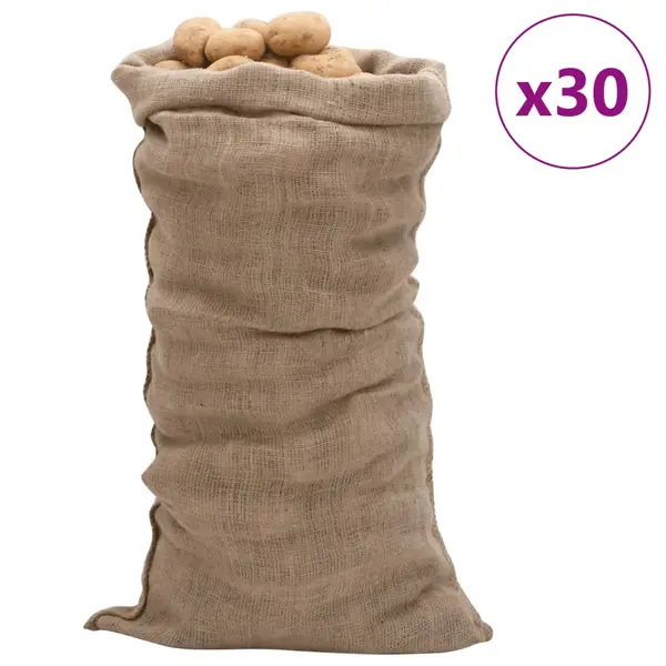 Gossi saci de iuta, 30 buc., 65x135 cm, iuta 100%, 220 g/m2
