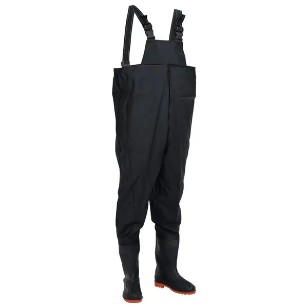 Gossi salopeta cu pieptar si cizme, negru, marimea 39