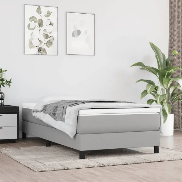 Gossi saltea cu arcuri buzunar de copii, gri deschis 80x160 cm textil