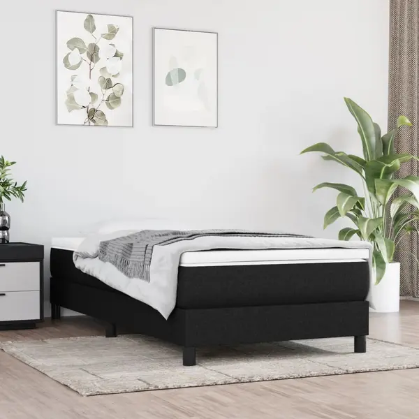 Gossi saltea cu arcuri buzunar de copii, negru 80x160 cm textil