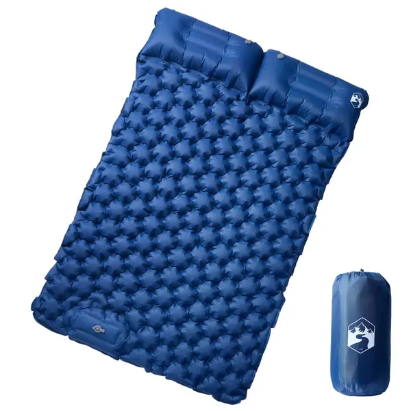 Gossi saltea de camping cu perne cu autoumflare 2 persoane, bleumarin