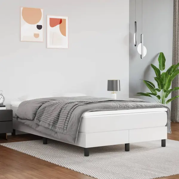 Gossi saltea de pat cu arcuri, alb, 120x200x20 cm, piele ecologica