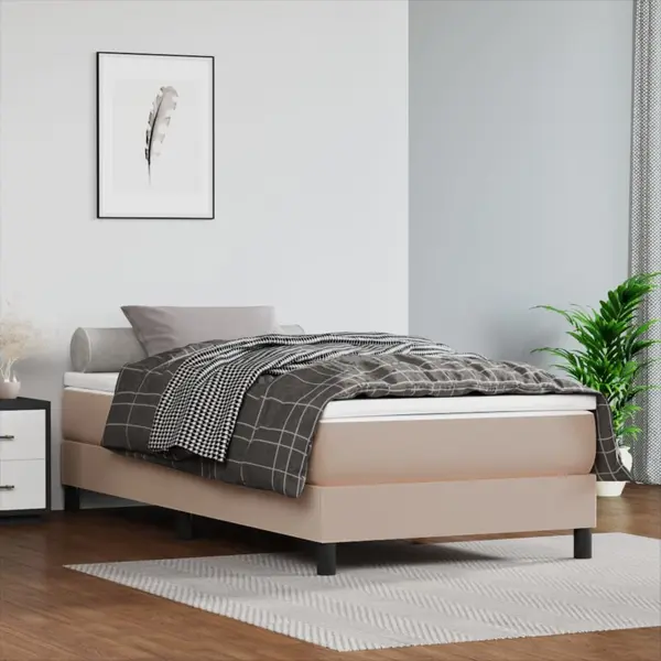 Gossi saltea de pat cu arcuri, cappuccino, 100x200x20 cm, piele eco