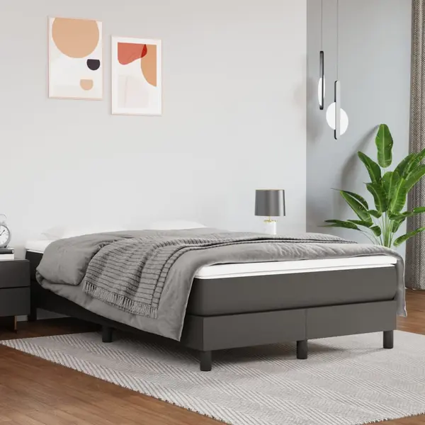 Gossi saltea de pat cu arcuri, gri, 120x200x20 cm, piele ecologica