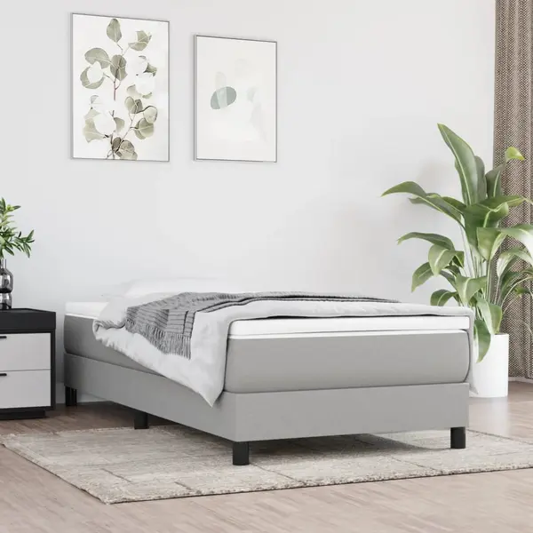 Gossi saltea de pat cu arcuri, gri deschis, 120x190x20 cm, textil