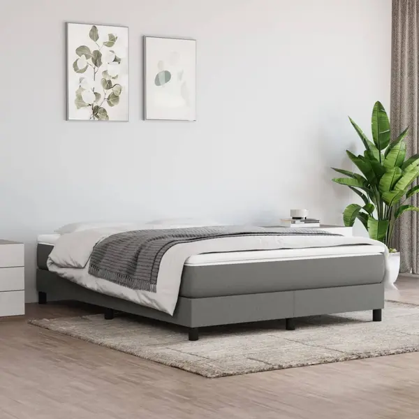 Gossi saltea de pat cu arcuri, gri inchis, 140x200x20 cm, textil