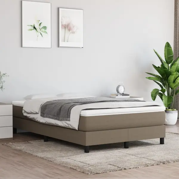 Gossi saltea de pat cu arcuri, gri taupe, 120x200x20 cm, textil