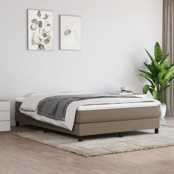 Gossi saltea de pat cu arcuri, gri taupe, 140x200x20 cm, textil