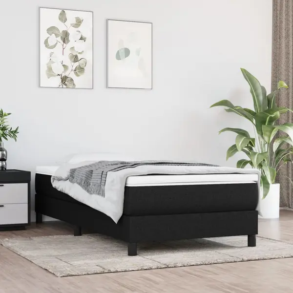 Gossi saltea de pat cu arcuri, negru, 90x200x20 cm, textil