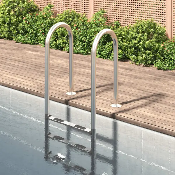 Gossi scara de piscina, 54x38x158 cm, otel inoxidabil 304