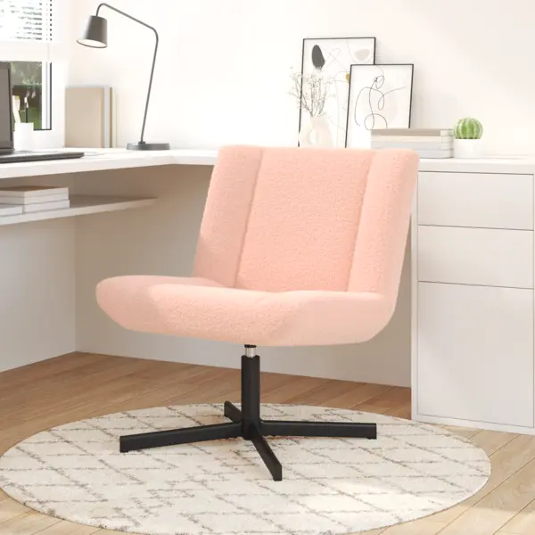 Gossi scaun accent roz baby poliester, otel standard rotativ