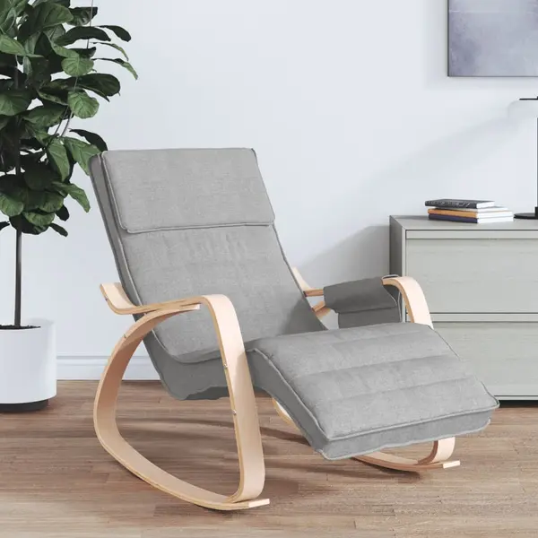 Gossi scaun balansoar, gri deschis, material textil