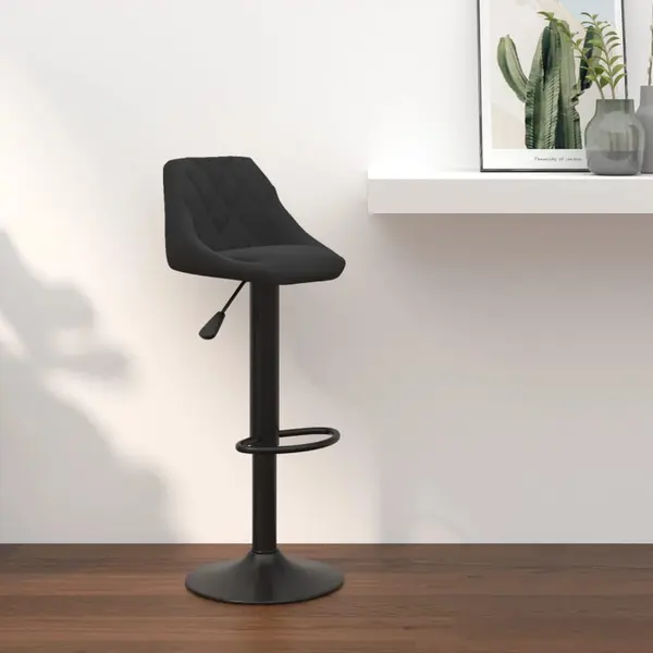 Gossi scaun de bar, negru, catifea