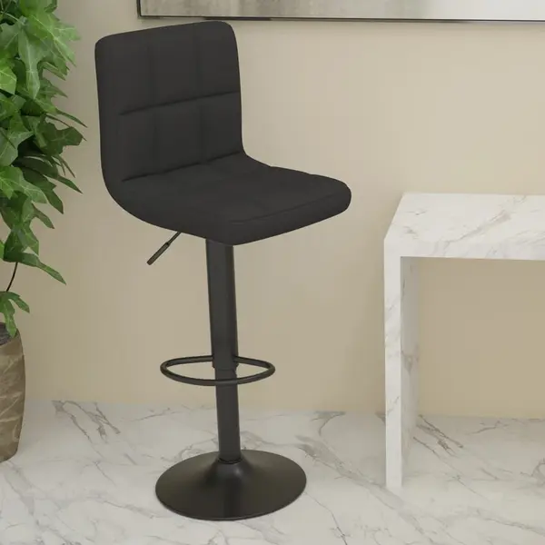 Gossi scaun de bar, negru, material textil