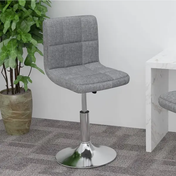 Gossi scaun de bar pivotant, gri deschis, material textil