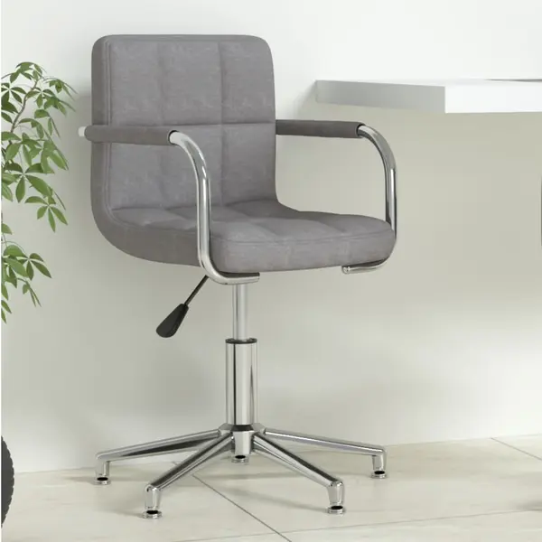 Gossi scaun de birou pivotant, gri deschis, material textil