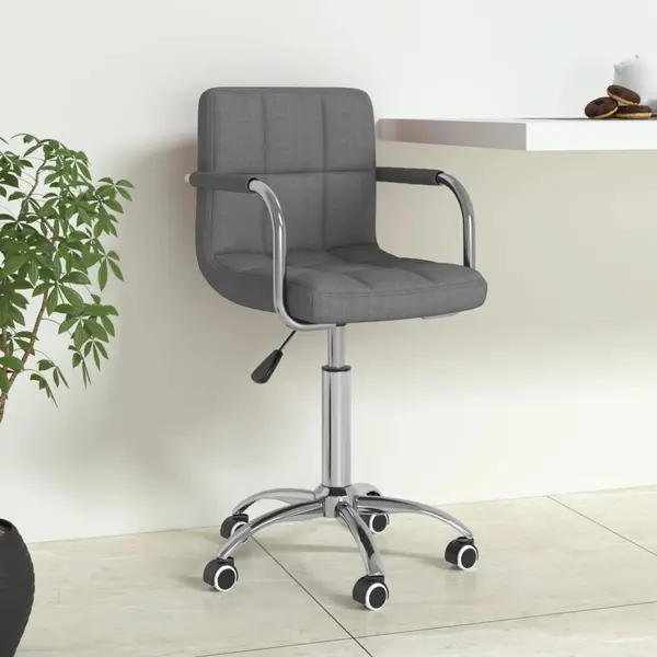 Gossi scaun de birou pivotant, gri deschis, material textil