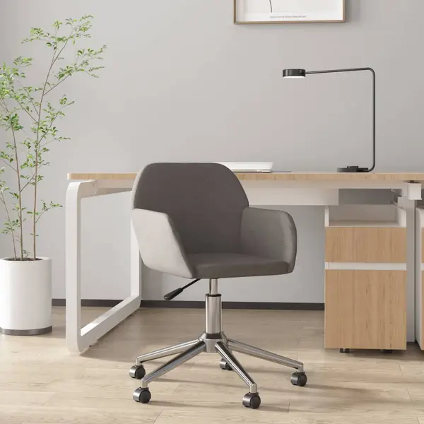 Gossi scaun de birou pivotant, gri inchis, material textil