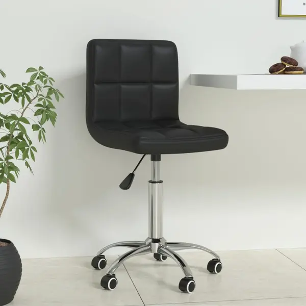 Gossi scaun de birou pivotant, negru, piele ecologica