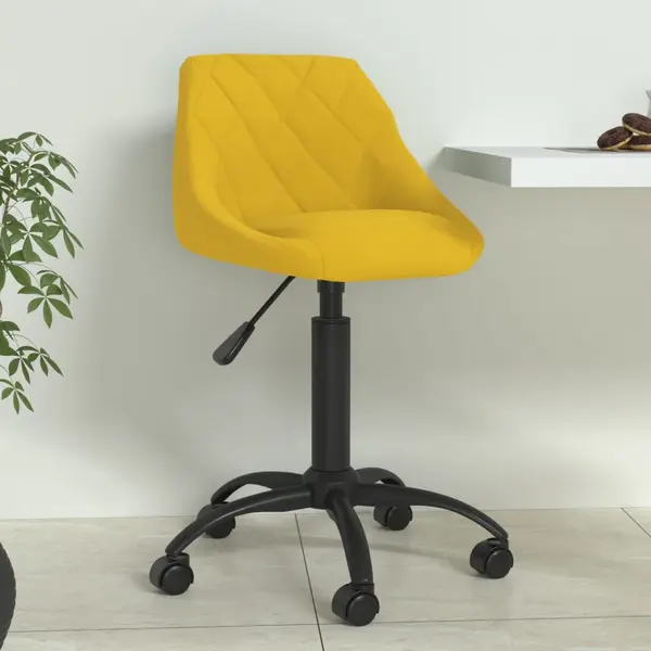 Gossi scaun de bucatarie, galben mustar, catifea