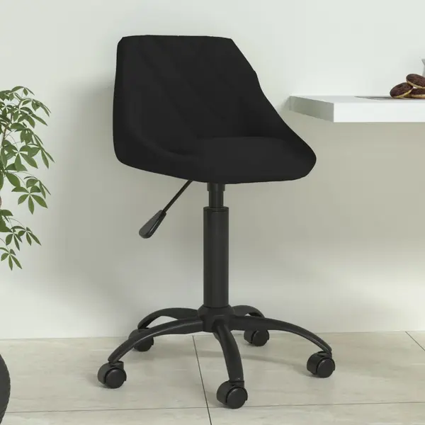 Gossi scaun de bucatarie, negru, catifea