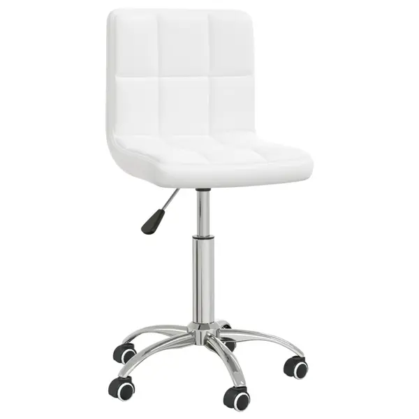 Gossi scaun de bucatarie pivotant, alb, piele ecologica