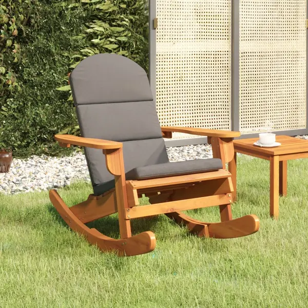 Gossi scaun de gradina adirondack cu perne, lemn masiv acacia