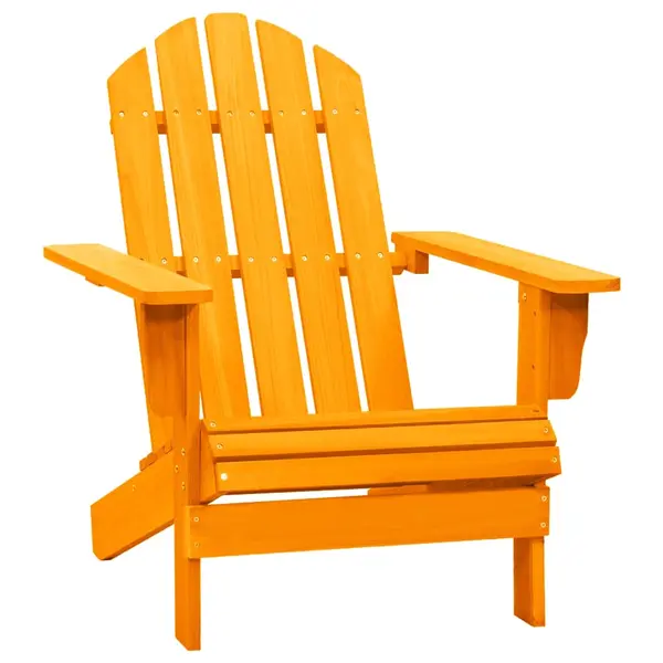 Gossi scaun de gradina adirondack, portocaliu, lemn masiv de brad
