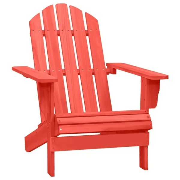 Gossi scaun de gradina adirondack, rosu, lemn masiv de brad
