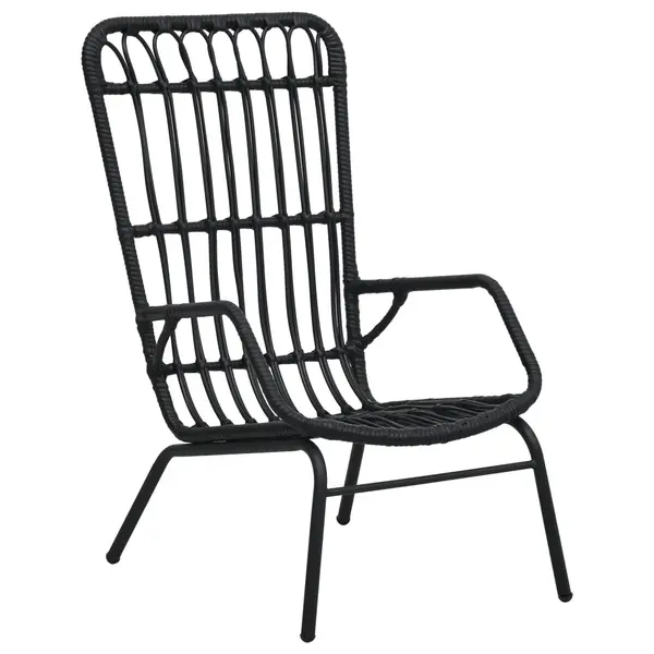 Gossi scaun de gradina, negru, poliratan