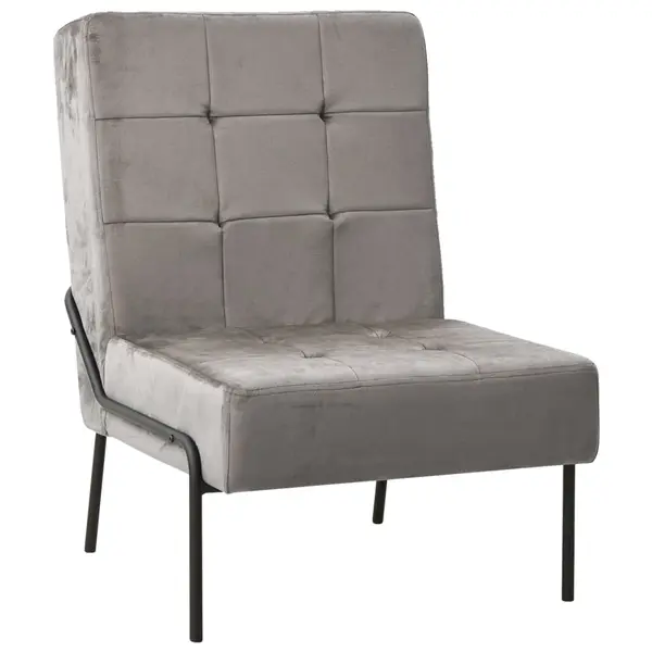 Gossi scaun de relaxare, 65x79x87 cm, gri deschis, catifea